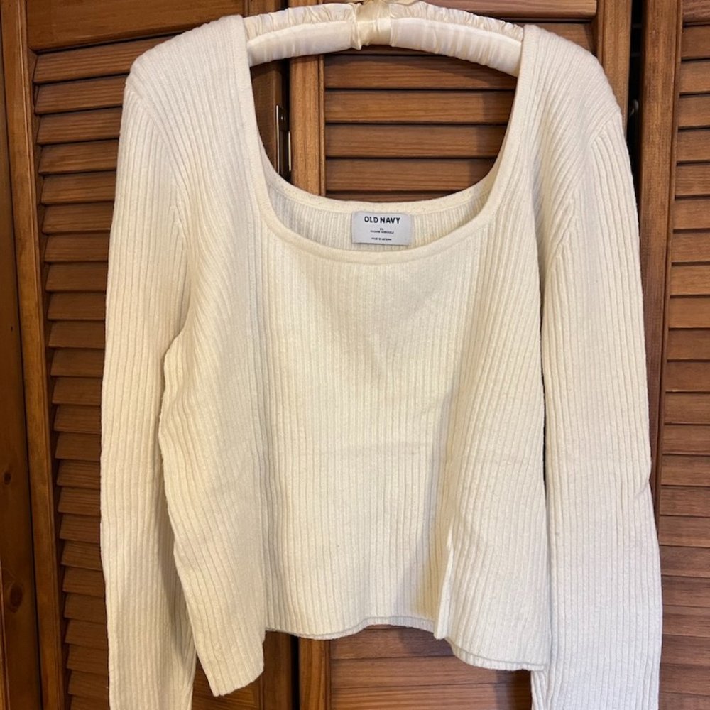 Old Navy sweater, white "Creme de la Creme", size XL